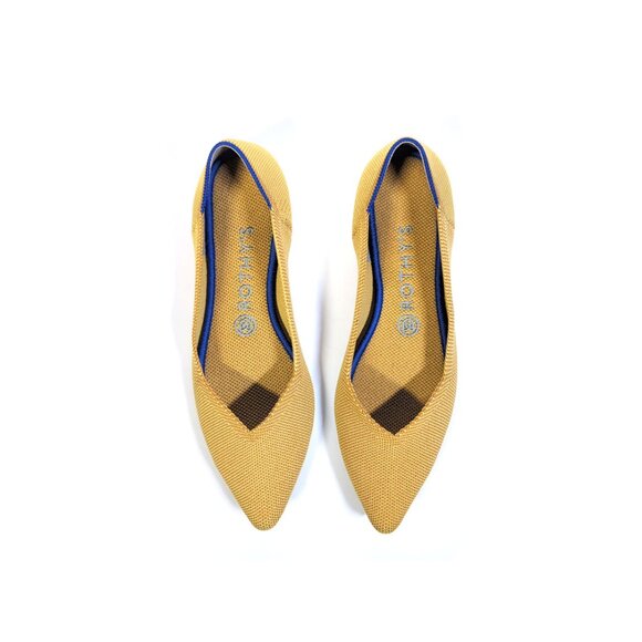 Rothy's The Point Size 9 Marigold Yellow Pointed Flats *LOVELY* - Picture 1 of 11